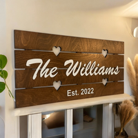 Wooden Name Sign, Personalized and Custom, Wedding Gifts for Couples