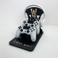 Personalisierter Gaming-Controller-Ständer / Kopfhörerhalter, personalisierte Jubiläumsgeschenke für ihn