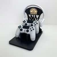 Personalisierter Gaming-Controller-Ständer / Kopfhörerhalter, personalisierte Jubiläumsgeschenke für ihn