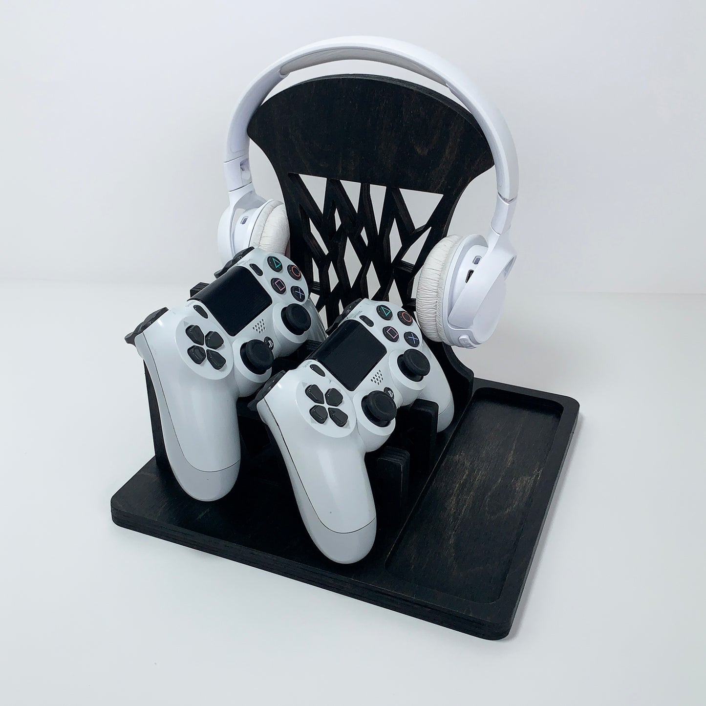 Personalized Wooden Controller Stand and Headset Holder, Christmas Gifts for Gamers