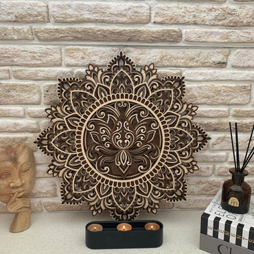 Wood Wall Art Decor, Interior decoration, Mandala Wood Wall Art, Bedroom Wood Wall Panel, Stylish Wooden Mandala Wall Decor, Living Room Decor