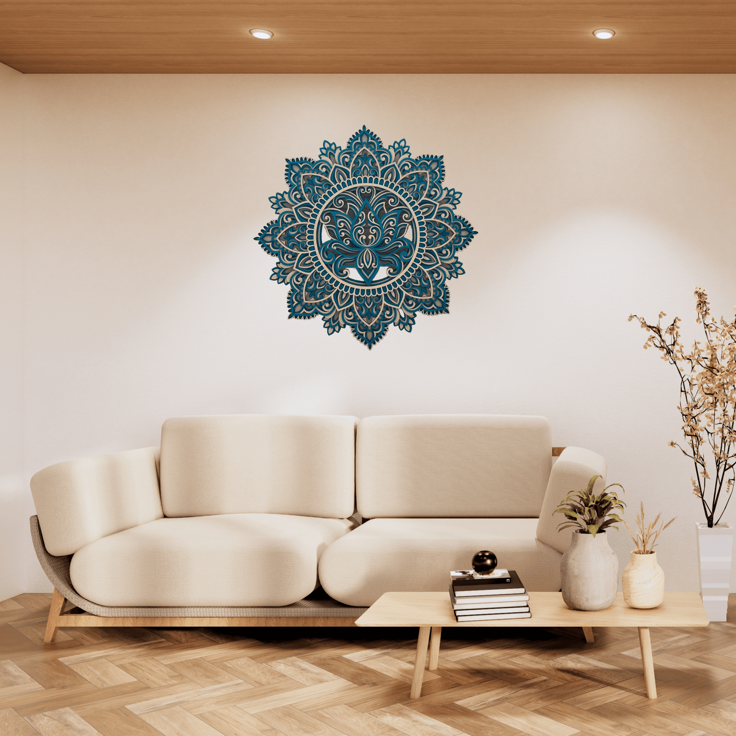 Wood Wall Art Decor, Interior decoration, Mandala Wood Wall Art, Bedroom Wood Wall Panel, Stylish Wooden Mandala Wall Decor, Living Room Decor