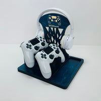 Personalized Wooden Controller Stand and Headset Holder, Christmas Gifts for Gamers