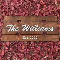 Wooden Name Sign, Personalized and Custom, Wedding Gifts for Couples