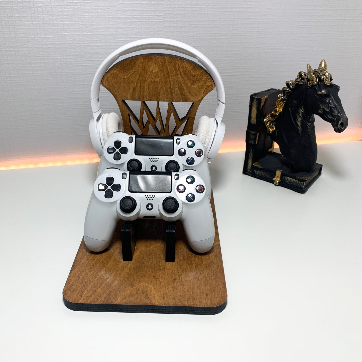 Personalisierter Gaming-Controller-Ständer / Kopfhörerhalter, personalisierte Jubiläumsgeschenke für ihn